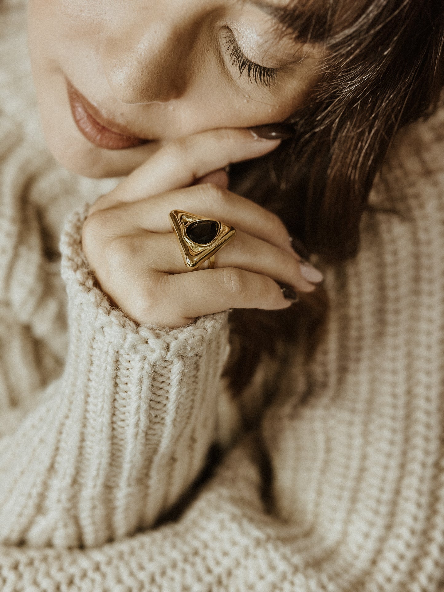 Bague « Saïph » noire