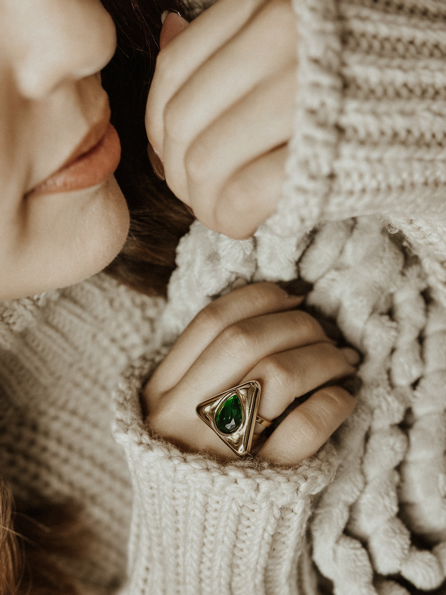 Bague « Saïph » verte