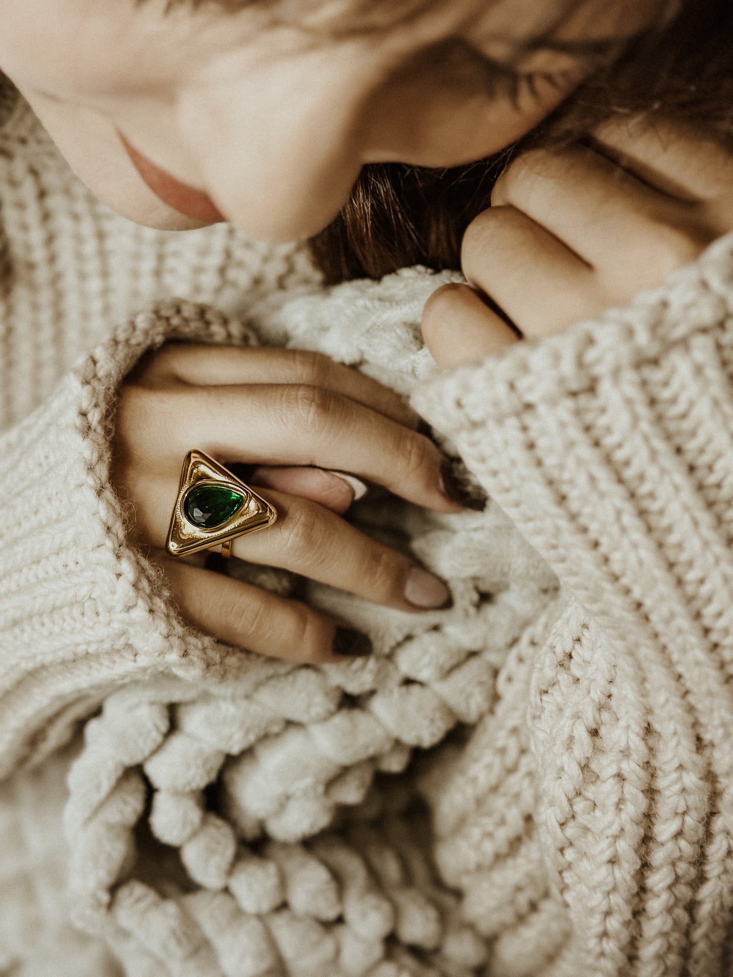 Bague « Saïph » verte