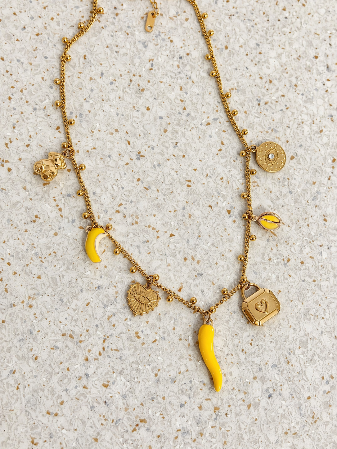 Collier Charms « Yellow »