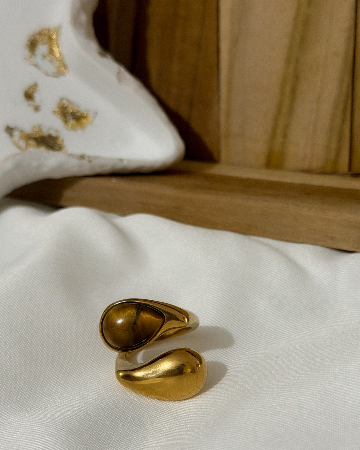 Bague "Double Ambre"