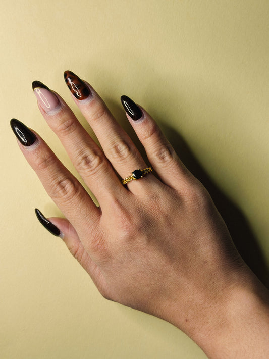 Bague "Margarida" noire