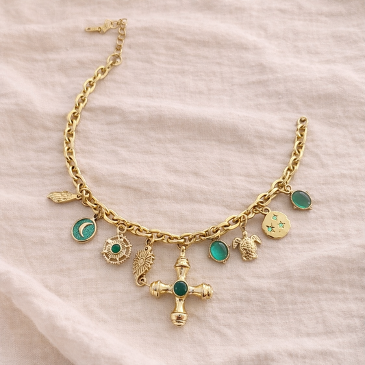 Collier charms "Vert"