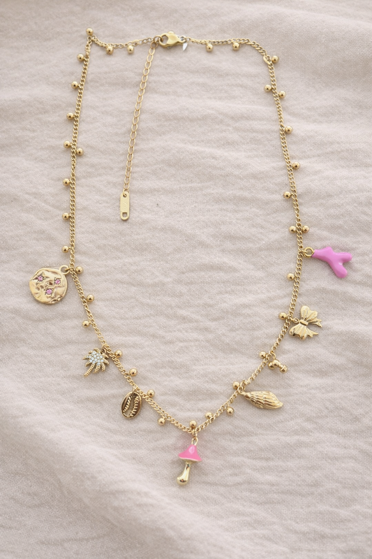 Collier charms "Rose"