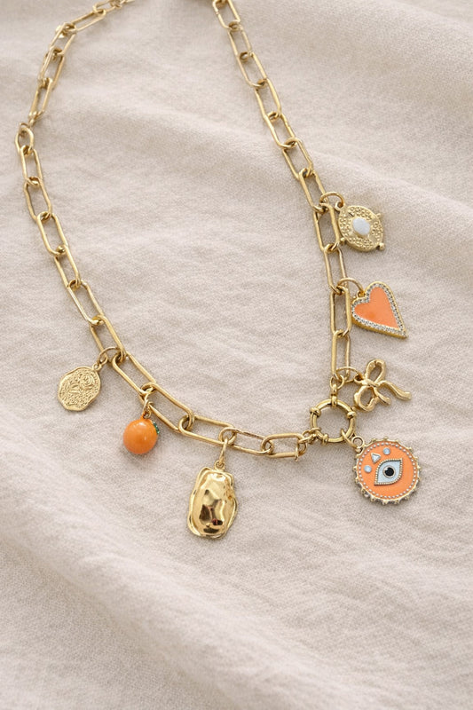Collier charms "Orange"