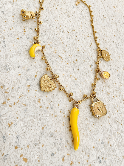 Collier Charms « Yellow »