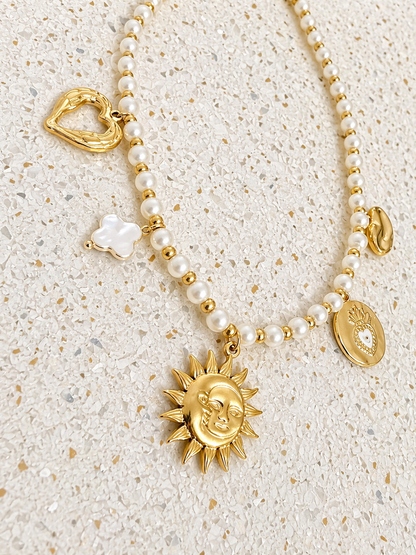 Collier Charm « Sun »