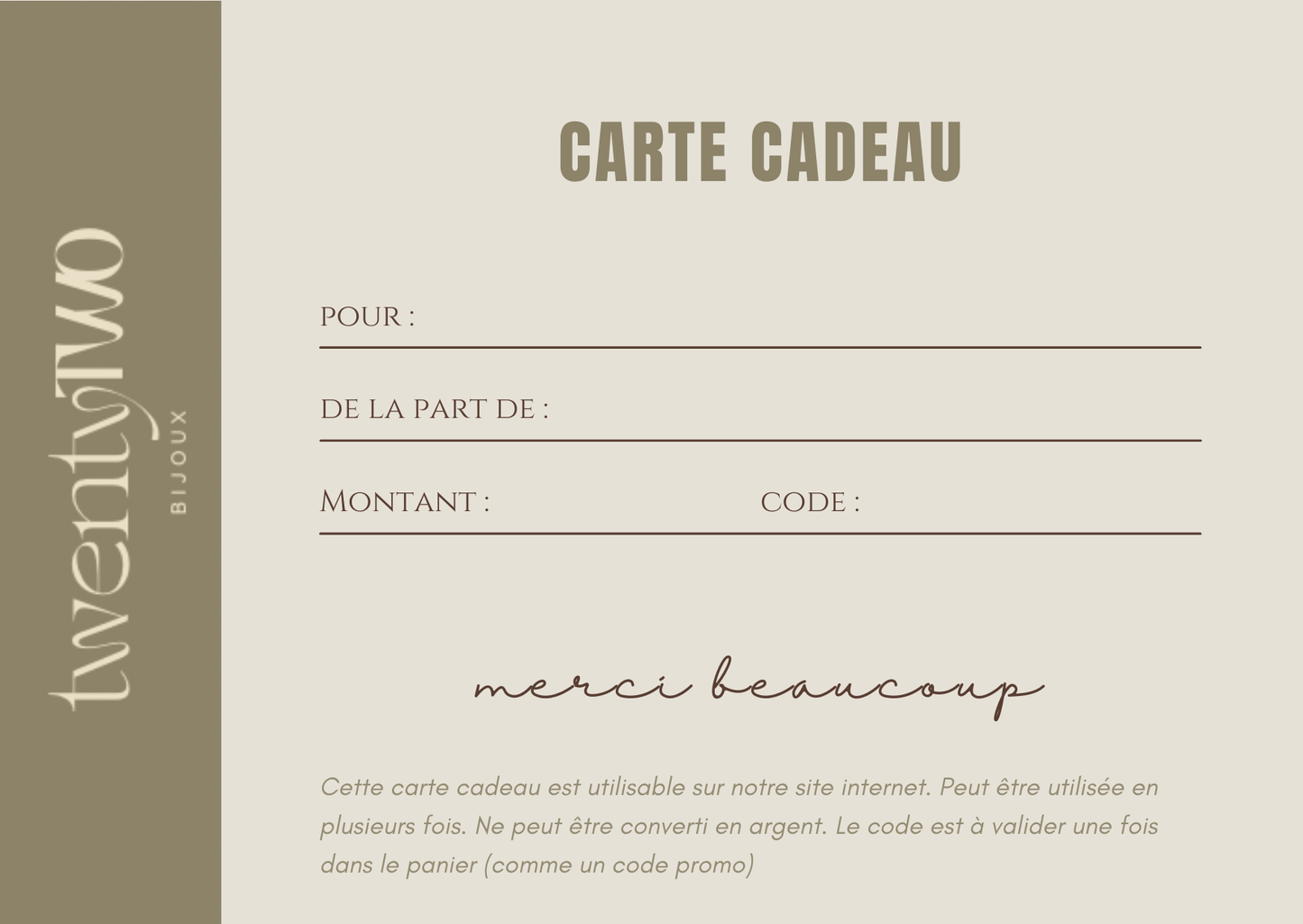 CARTE CADEAU