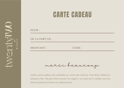 CARTE CADEAU