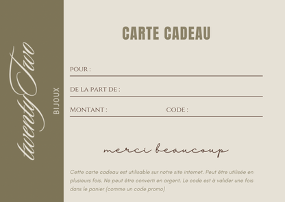 CARTE CADEAU