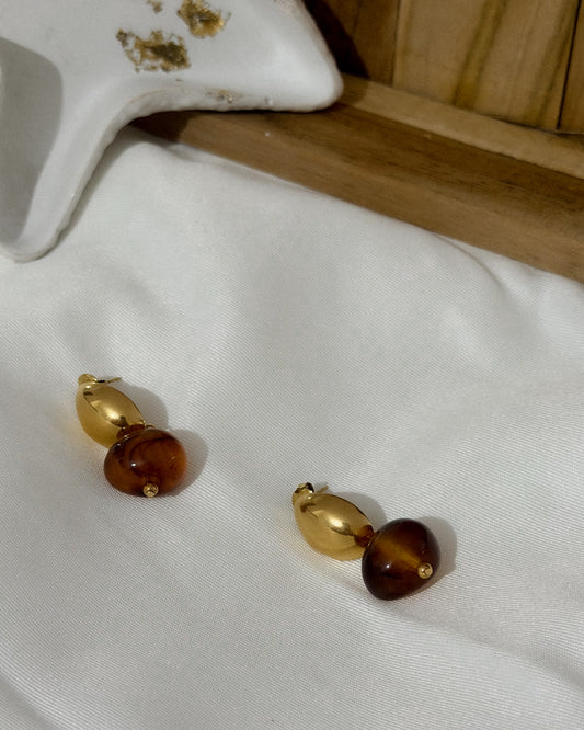 Boucles d'oreille "Goutte d'Ambre"