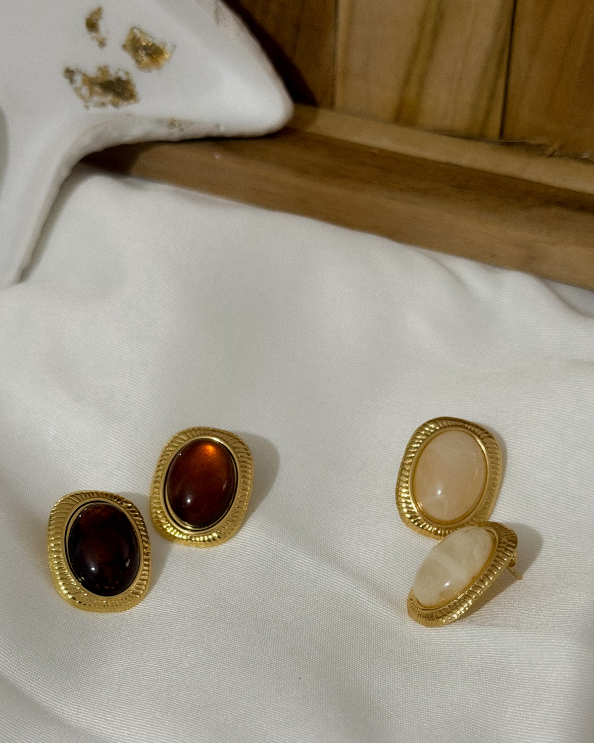 Boucles d'oreille "Perle d'Ambre"