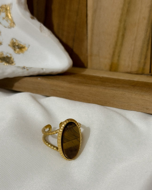 Bague "Ambre ovale"