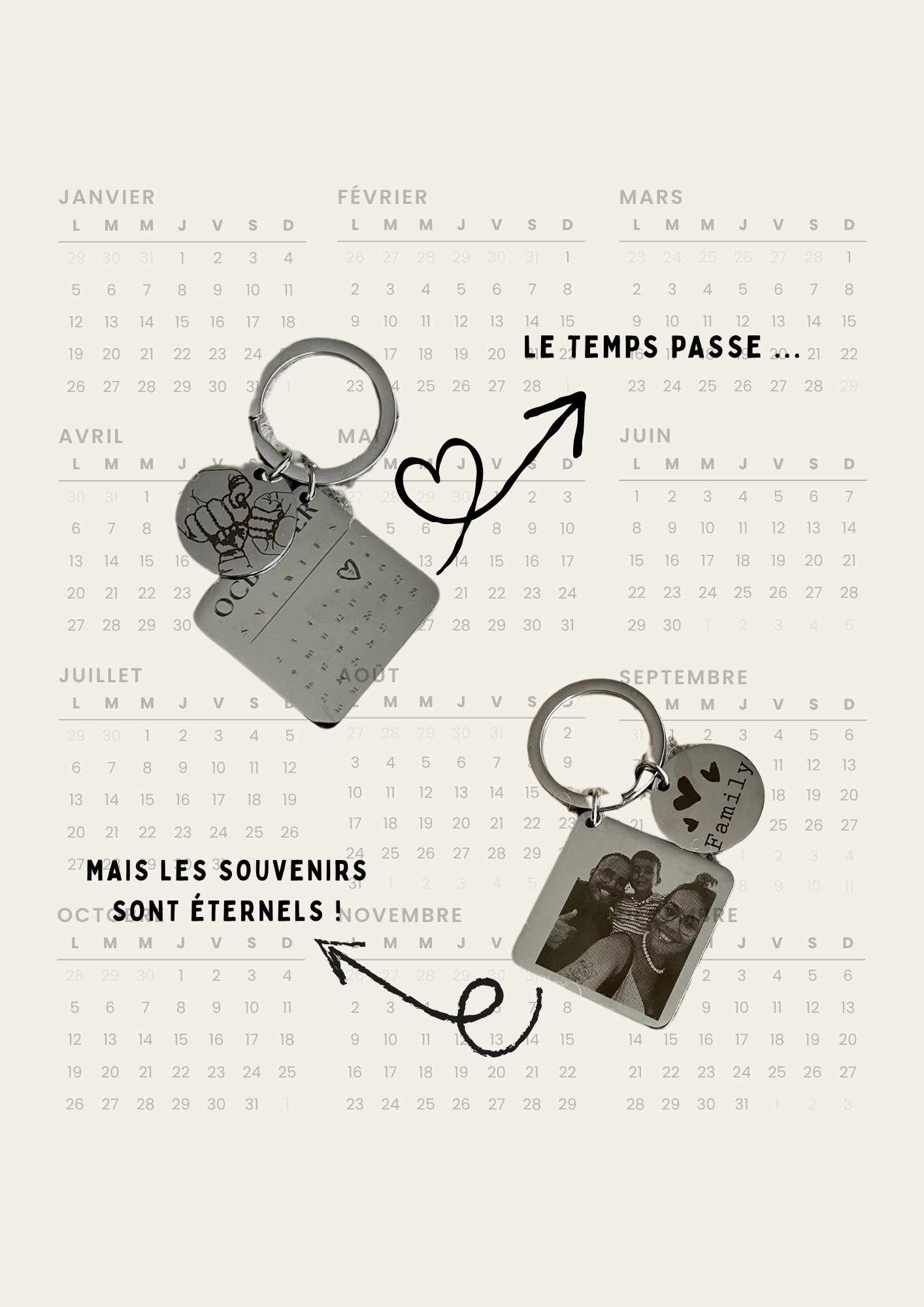 Porte-clés "Calendrier"